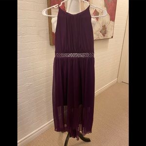 Girls beautiful purple formal dress. So cute.